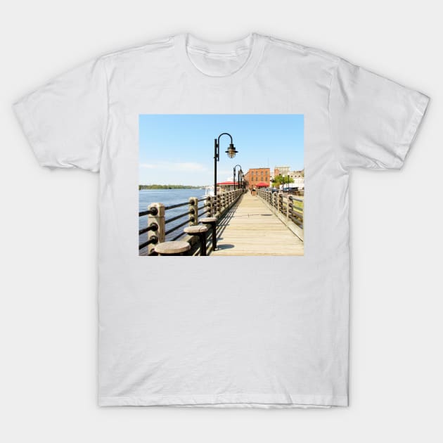 Riverfront In Wilmington T-Shirt by Cynthia48